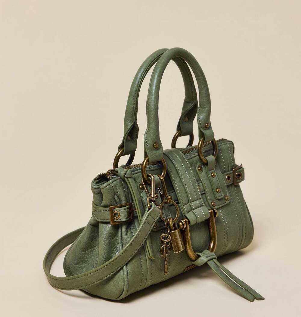 BDG Mini Karlie Lock Crossbody Bag in Green NWT - Picture 4 of 4